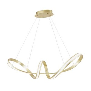 Paul Neuhaus, LED-Pendelleuchte 38 W EEK: LED (A++ - E) Warm-Weiß Paul Neuhaus MELINDA 8292-12 Blattgold (glänzend), Design Hängelampe Gold inkl. LED 80 cm - Belinda