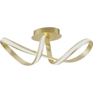Paul Neuhaus, Paul Neuhaus MELINDA 8331-12 LED-Deckenleuchte EEK: LED (A++ - E) 30 W Warm-Weiß Blattgold (glänzend), Design Deckenleuchte Gold inkl. LED - Belinda