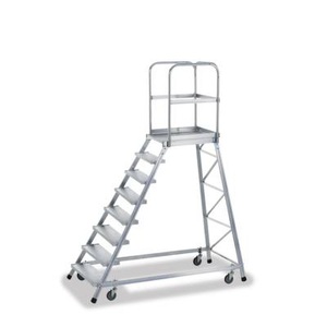 Zarges, ZARGES 41976 Aluminium Podesttreppe fahrbar 48.6 kg, 