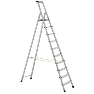 Zarges, ZARGES Profi-Stufenleiter, einseitig begehbar Aluminium eloxiert, mit Werkzeugablage, für Handwerk und Industrie 10 Stufen inkl. Plattform, ZARGES Profi-Stufenleiter, einseitig begehbar, Aluminium eloxiert, mit Werkzeugablage, für Handwerk und Industrie, 10 Stufen inkl. Plattform