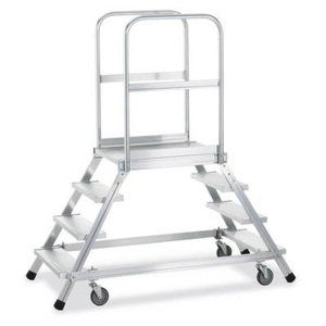 Zarges, ZARGES 41964 Aluminium Podesttreppe fahrbar 80.7 kg, 