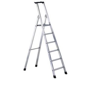 Zarges, ZARGES Stufenleiter klappbar, einseitig begehbar mit Ablageschale, für leichten Einsatz 6 Stufen inkl. Plattform, ZARGES 42456 Aluminium Stufen-Stehleiter klappbar Arbeitshöhe (max.): 3.25 cm 8 kg
