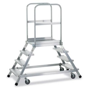 Zarges, ZARGES 41984 Aluminium Podesttreppe fahrbar 46.2 kg, 