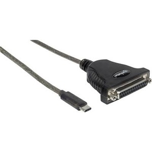 Manhattan, Manhattan USB 1.1 Adapter [1x USB-C™ Stecker - 1x D-SUB-Buchse 25pol.] 152518, 
