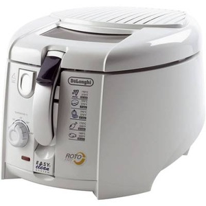 DELONGHI, DeLonghi Roto-Fry Fritteuse 1800 W mit rotierendem Frittierkorb Weiß, 