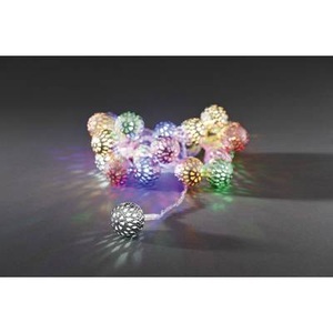 Konstsmide, Konstsmide 3177-503 Motiv-Lichterkette Kugeln Innen EEK: A (A++ - E) netzbetrieben 21 LED Bunt Beleuchtete Länge: 2 m, Konstsmide 3177-503 Motiv-Lichterkette Kugel Innen netzbetrieben Anzahl Leuchtmittel 21 LED Mehrfarbig Beleuchtete
