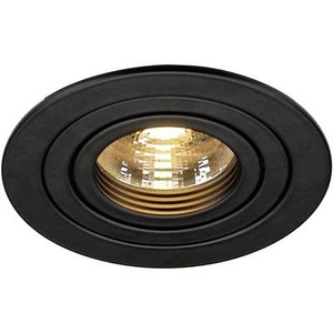 Slv, SLV 113490 New Tria Einbauring EEK: abhängig v. Leuchtmittel (A++ - E) Halogen GU10 50 W Schwarz, SLV LED-Spot New Tria rund Schwarz | Ausschnitt 78mm - Max 50W GU10