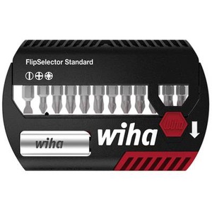 Wiha FlipSelector 39049 Bit-Set 13teilig Schlitz, Kreuzschlitz Phillips, Kreuzschlitz Pozidriv