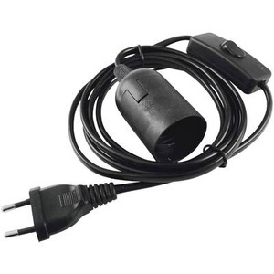 Eurolite, Eurolite Lampenfassung E27 230 V 60 W mit Eurostecker, mit Wippschalter, Eurolite 51100666 Lampenfassung E27 230 V 60 W mit Eurostecker, mit Wippschalter