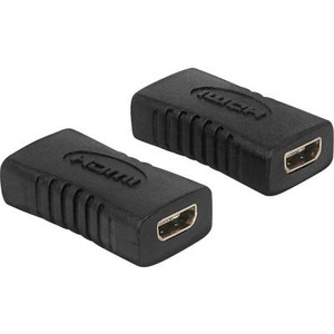 Delock, Delock HDMI Adapter [1x HDMI-Buchse D Micro - 1x HDMI-Buchse D Micro] Schwarz vergoldete Steckkontakte, 