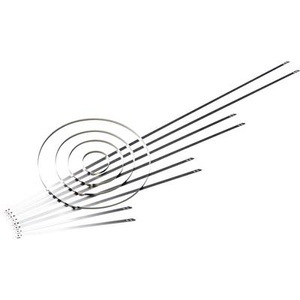 HellermannTyton, HellermannTyton 111-01552 MST700S Kabelbinder 700 mm Silber mit Kugelverschluss, Hitzestabilisiert 1 St., 