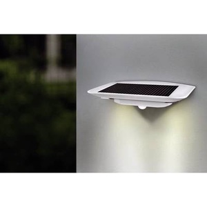 Eco-Light, Solar-Wandleuchte Ghost LED mit Bewegungsmelder, ECO-Light Ghost Solar P9014 SI Solar-Außenwandleuchte mit Bewegungsmelder 2.4 W Neutralweiß Silber