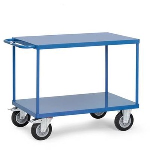 Fetra, Fetra 2403B Tischwagen Stahl pulverbeschichtet Traglast (max.): 500 kg Brillantblau (RAL 5007), fetra® Tisch- und Montagewagen mit Stahlblechböden à 1.200 x 800 mm