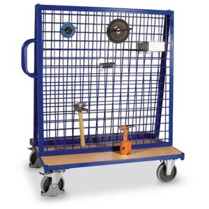 VARIOfit, Werkstückwagen Stahl pulverbeschichtet Traglast (max.): 500 kg VARIOfit SW-800.800, VARIOfit SW-800.800 Werkstückwagen Stahl pulverbeschichtet Traglast (max.): 500 kg Bereifung=Vollgummi