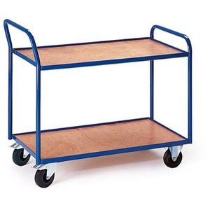 undefined, AUG 26 Tischwagen Stahl Traglast (max.): 250 kg, Tischwagen, gekröpfter Schiebebügel, 2 Etagen