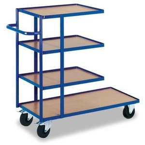 ROLLCART, ROLLCART AUG 20 Beistellwagen Stahl pulverbeschichtet Traglast (max.): 150 kg Enzianblau (RAL 5010), Beistell- und Kommissionswagen