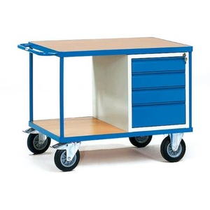 Fetra, Fetra 2474 Tisch- und Schrankwagen Stahl pulverbeschichtet Traglast (max.): 500 kg Brillantblau (RAL 5007), Fetra Hauptartikel 2474 Tisch- und Schrankwagen Stahl pulverbeschichtet Traglast (max.): 500 kg Brillantblau (RAL 5007)