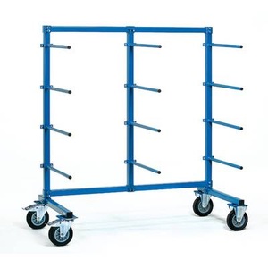 Fetra, Tragarmwagen Stahl pulverbeschichtet Traglast (max.): 500 kg Fetra 4614, fetra® Tragarmwagen, einseitig, 12 Tragarme, HxBxT 1.807 x 1.400 x 800 mm