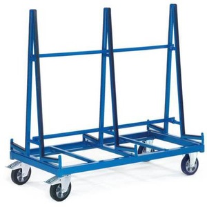 ROLLCART, ROLLCART 11-1277 Plattenwagen Stahl pulverbeschichtet Traglast (max.): 1200 kg, Plattenwagen mit zweiseitiger Auflagefläche, 1380 x 880 mm