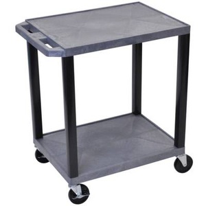 undefined, SEWT33GY-B Kunststoffwagen Polyethylen Traglast (max.): 150 kg Grau, BASIC Kunststoff-Transportwagen, mit Ladeflächen, 2 Etagen, grau