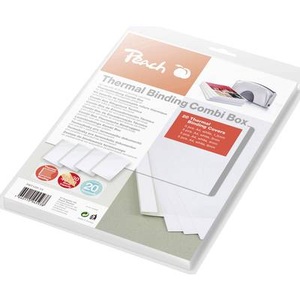 Peach, Peach Thermobindemappen Combi Box für 20 Bindemappen (je 15-60 Blatt A4, weiss) - PBT100-14, Peach Thermobindemappen für 20 Mappen (je 15-60 A4, weiss)