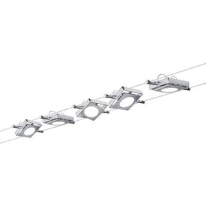 Paulmann, Seil-Komplettsystem LED fest eingebaut 22 W LED EEK: LED (A++ - E) Paulmann MacLED 94108 Chrom (matt), Paulmann MacLED 94108 Seil-Komplettsystem LED fest eingebaut 22 W LED Chrom (matt)