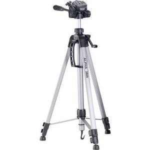 Cullmann Alpha 2800 Dreibeinstativ 1/4 Zoll Arbeitshöhe=67.5 - 184.5 cm Aluminium inkl. Tasche, Kugelkopf, 3D-Neiger