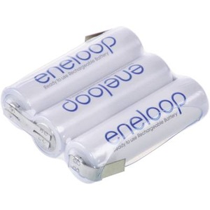 Panasonic, Akkupack 3x Mignon (AA) Z-Lötfahne NiMH Panasonic eneloop Reihe F1x3 3.6 V 1900 mAh, 