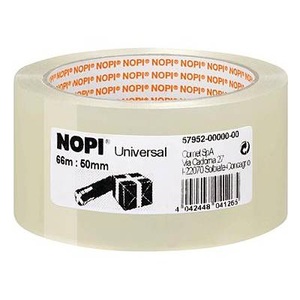 Nopi, Nopi 57952 Packband Nopi® Transparent (L x B) 66 m x 50 mm 1 Rolle(n), Nopi Verpackungsklebeband Universal 50 mm x 66 m Transparent