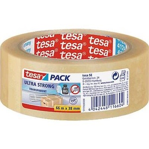 Tesa, tesa 57174-00000-01 Packband tesapack® Ultra Strong Transparent (L x B) 66 m x 38 mm 1 Rolle(n), Tesa Tesapack ultra strong, 38mm x 66m, transparent, reissfest, 57174-00000