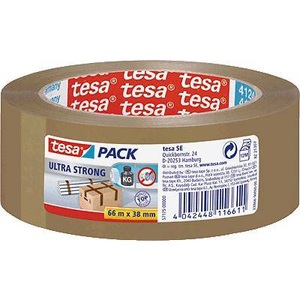 Tesa, tesa 57175-00000-01 Packband tesapack® Ultra Strong Braun (L x B) 66 m x 38 mm 1 Rolle(n), Tesa Tesapack ultra strong, 38mm x 66m, braun, reissfest, bedruckbar, 57175-00000