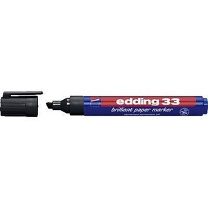 edding, Edding Pigmentmarker 4-33001 Schwarz 1 mm, 5 mm 1 St./Pack., Edding 33, Permanent Marker, schwarz, 33-1