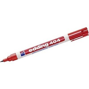 edding, Edding Permanentmarker edding 404 Rot wasserfest: Ja 4-404002, Edding 404, Permanent Marker, 0.75mm, rot, 404-2