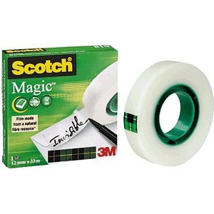 3m, 3M Scotch® Magic™ 810 7100054153 Klebeband Scotch® Magic™ 810 Matt (L x B) 33 m x 12 mm 1 Rolle(n), Scotch Magic Tape 810, 12mm x 33m, transparent, 8101233K