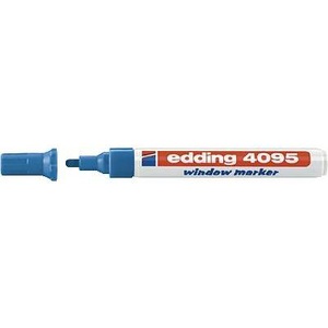edding, EDDING Kreide-Stift, CHALK MARKER 4095, Edding 4095, Windowmarker, 2-3mm, blau, 4095-3