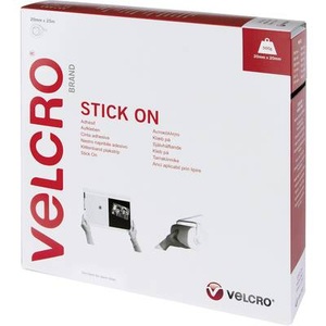 VELCRO, VELCRO® VEL-EC60354 Klettband zum Aufkleben Haft- und Flauschteil (L x B) 25000 mm x 20 mm Weiß 25 m, VELCRO® Klettband Selbstklebend Haken & Flausch 20mm x 25m Weiß