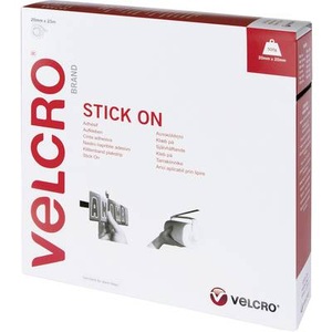 VELCRO, VELCRO® VEL-EC60355 Klettband zum Aufkleben Haft- und Flauschteil (L x B) 25000 mm x 20 mm Schwarz 25 m, VELCRO® Klettband Selbstklebend Haken & Flausch 20mm x 25m Schwarz