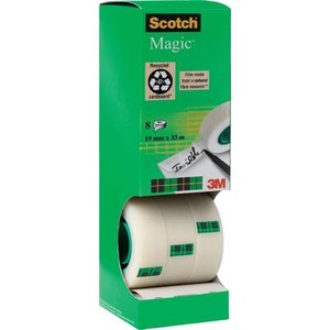 Scotch, Scotch 7100026960 Klebeband Scotch® Magic™ 810 Matt (L x B) 33 m x 19 mm 8 Rolle(n), Scotch Magic Tape Turm 810, 19mm x 33m, transparent, 8 Rollen, 8-1933R8
