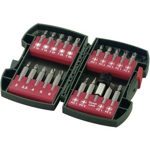 Metabo, Metabo 630454000 Bit-Set 20teilig Schlitz, Kreuzschlitz Phillips, Kreuzschlitz Pozidriv, Innen-Sechskant, Innen-TORX, 