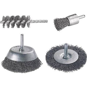 Wolfcraft, Wolfcraft 2133000 Bürsten-Set 4tlg. Stahldraht 1 St., Wolfcraft Stahldrahtbürsten-Set | 4 Stück