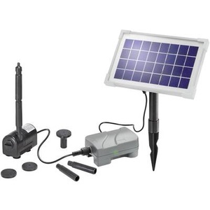 Esotec, Solar Pumpenset Rimini Plus mit Akku + Solarmodul für Ihren Teich, esotec Rimini plus Solar-Teichpumpen-System mit Akku