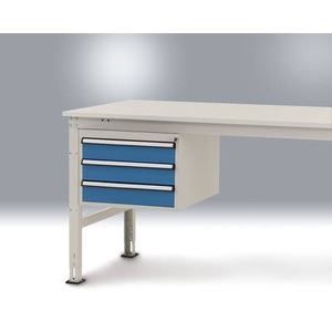Manuflex, Manuflex ZB4612.5007 Komplett-Gehäuse 300 UNIVERSAL für 800 mm Tiefe RAL5007 brillantblau (B x H x T) 500 x 360 x 580, Manuflex Schubladen-Unterbau, für T 800 mm, brillantblau
