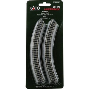 KATO, N Kato Unitrack 7078113 Gebogenes Gleis 15 ° 216 mm, 