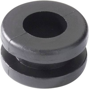 HellermannTyton, HellermannTyton HV1302-PVC-BK-M1 Kabeldurchführung Klemm-Ø (max.) 8 mm PVC Schwarz 1 St., 