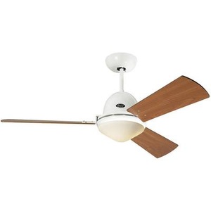 undefined, Deckenventilator LIBECCIO mit Fernbedienung Kirschbaum / Ahorn / Lack lichtgrau / Lack weiß, Deckenventilator Libeccio Weiß mit Licht