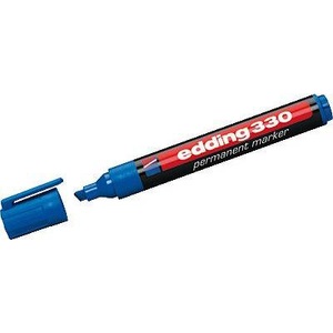 edding, Edding 4-330003 Permanentmarker Blau wasserfest: Ja, Edding 330, Permanent Marker, 1-5mm, blau, 330-003