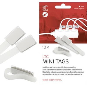 Label the Cable, Kabelhalter Label the Cable 2520 Weiß, Max Hauri AG Klettbinder mit Etikett | 12 cm | 10 Stück