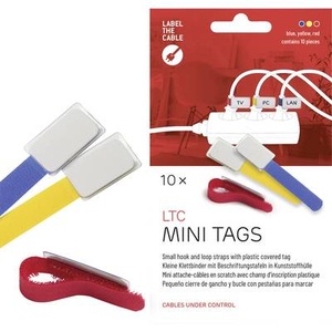 Label the Cable, Kabelhalter Label the Cable 2530 Blau, Gelb, Rot, Label-the-cable Kabelbeschriftung MINI TAGS Farbig mit Beschriftungsfeld