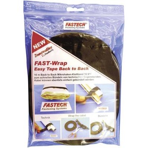 Fastech, Fastech 702-330-Bag Klettband für Pflanzen und Garten Haft- und Flauschteil (L x B) 10000 mm x 16 mm Schwarz 1 Rolle(n), FASTECH Klettband-Rolle Wrap Easy Tape 16 mm x 10 m, Schwarz
