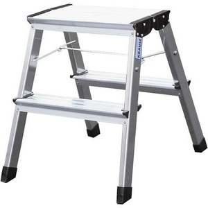 Westfalia, Klapptritt, Höhe 44 cm, 1 Stufe und Standfläche, bis 150 kg belastbar, Klapptritt Treppy Doppel | 2 Stufen